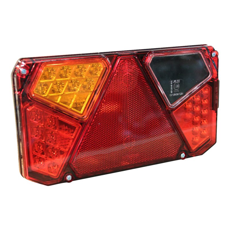 feu arrière LED baïonnette à 7 pôles 915 / W125DL , LED 12V - 24V , gauche 12/24 V