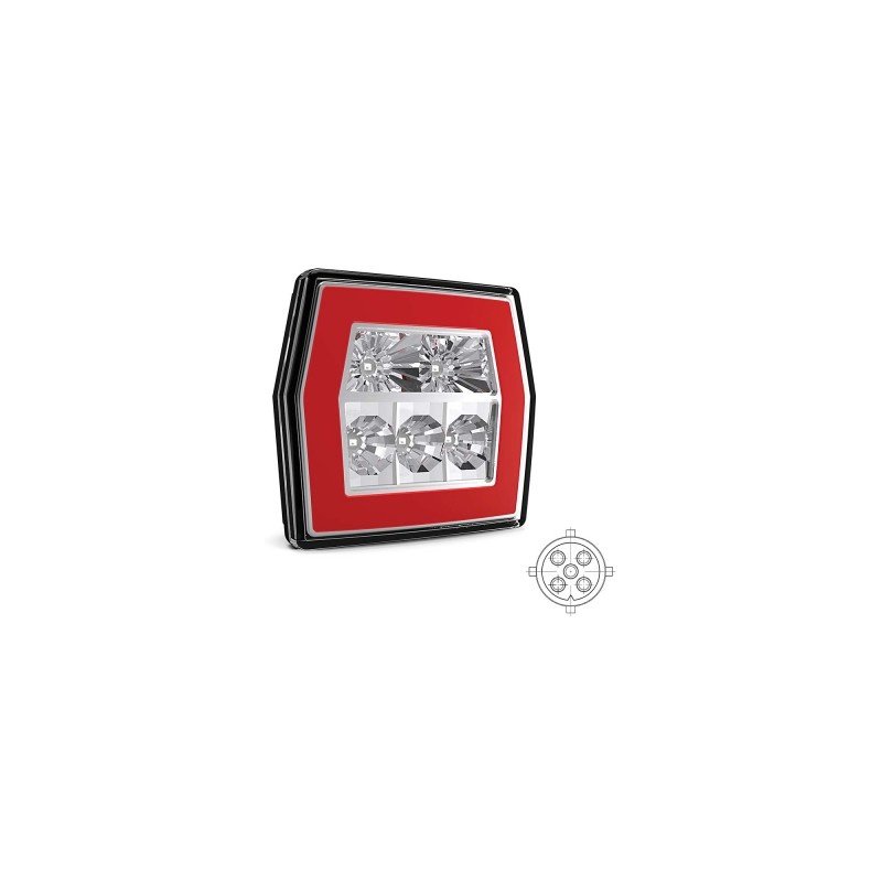 rear lamp LED 5 PINs bayonet universal applicable left and right 12/24V Lavaflow