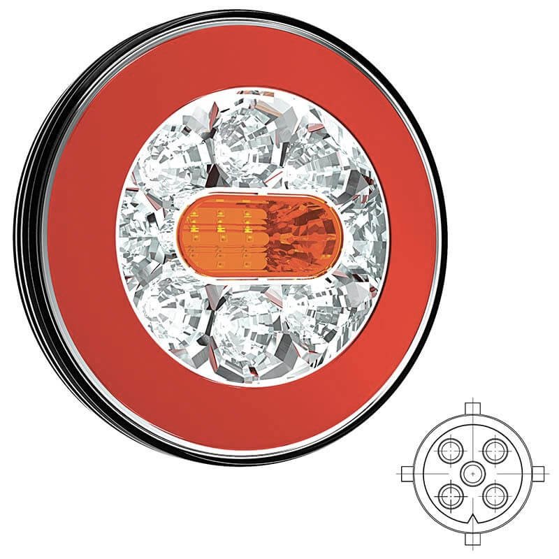 rear lamp LED 5 PINs bayonet universal applicable left and right 12/24V Lavaflow