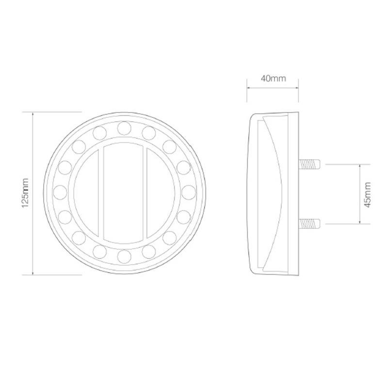 rear lamp LED Cable universal 12/24V