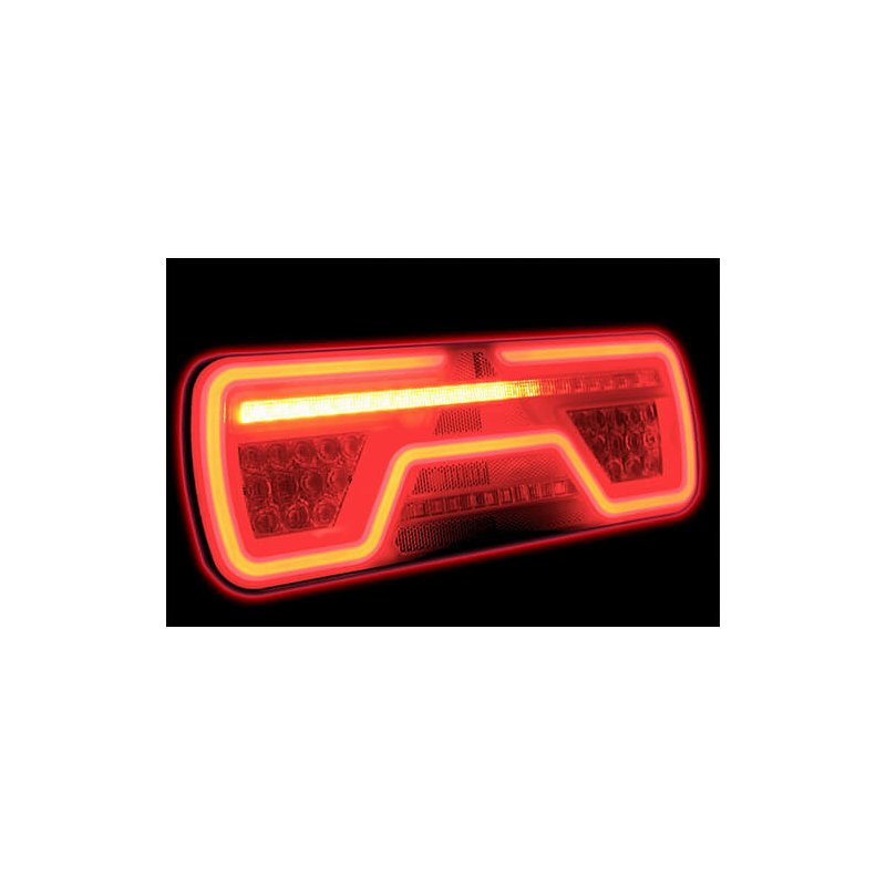 feu arrière LED baïonnette à 8 pôles droit droit 12/24V Lavaflow