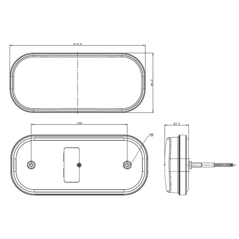 feu arrière LED LED 100cm câble 100cm câble universel universel 12/24V