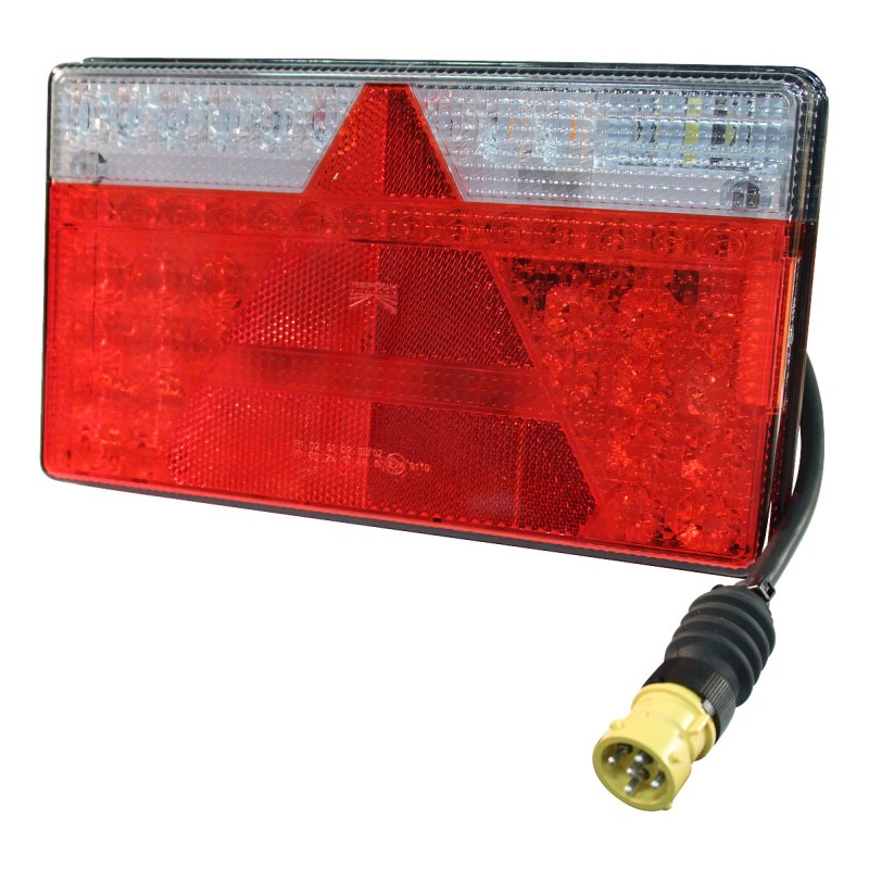Rückleuchte LED 5 PINs Bajonett gelb +0,5m Kabel, 5 x 1mm² Multiled II links