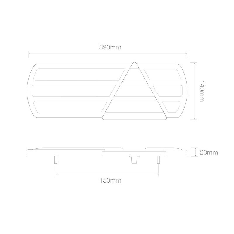 achterlicht LED 40 cm kabel 40cm kabel universeel Set 12/24V (set 2 stuks)