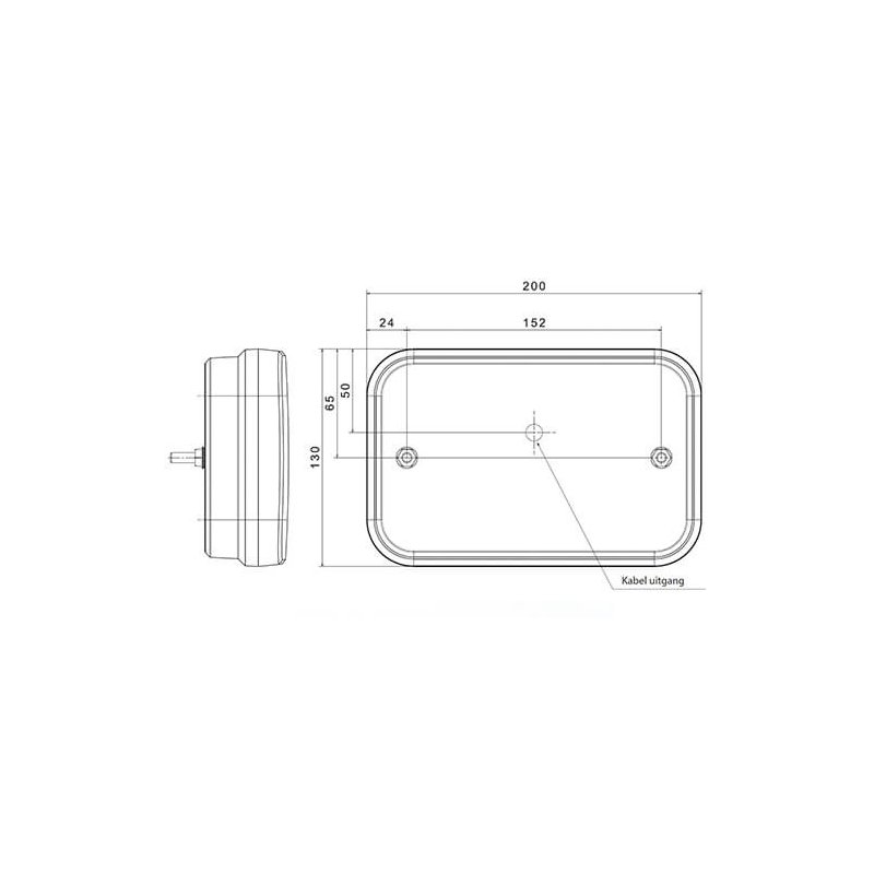 Rückleuchte LED Kabel 100cm links links 12 V