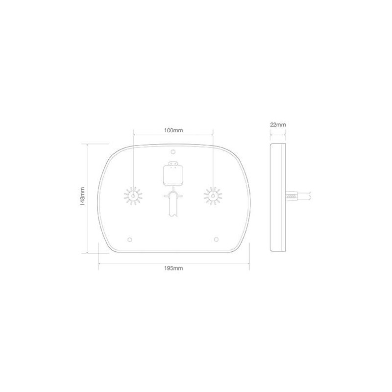 Rückleuchte LED Kabel 40cm Kabel links links 12/24V