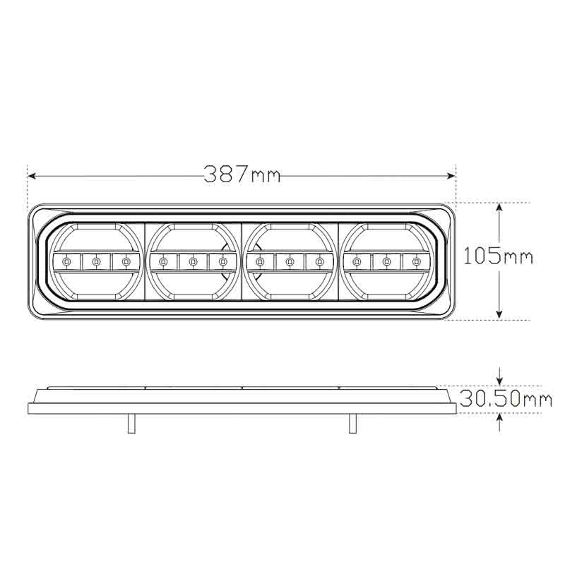 Rückleuchte LED Kabel LED-Neon links