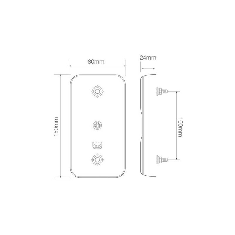 achterlicht LED kabel 10m. kabel Universeel universeel 12/24V