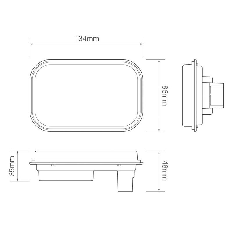 feu arrière LED Connecteur à 3 broches Connecteur à 3 broches universel universel 12/24V