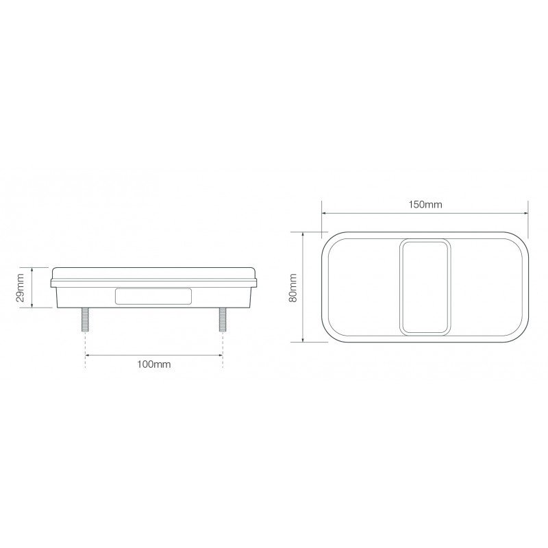 feu arrière LED câble 40cm universel universel 12 V (ensemble de 2 pièces)