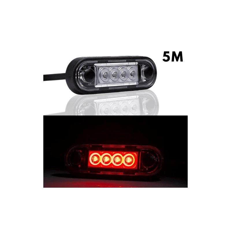 LED feu de position rouge, 5m 12-36V DC