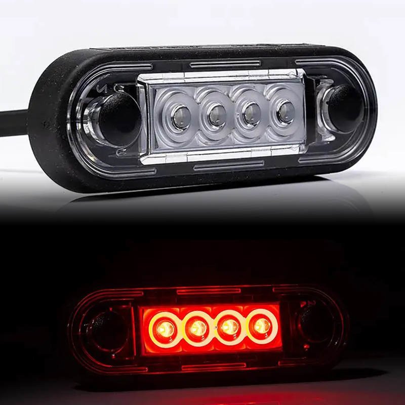 LED Positionsleuchte Rot, 150mm Offenes Ende 12-24V