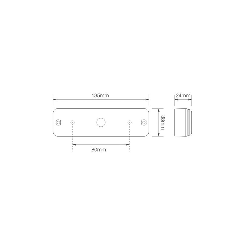 LED Positionsleuchte Rot, Kabel 12-24V DC