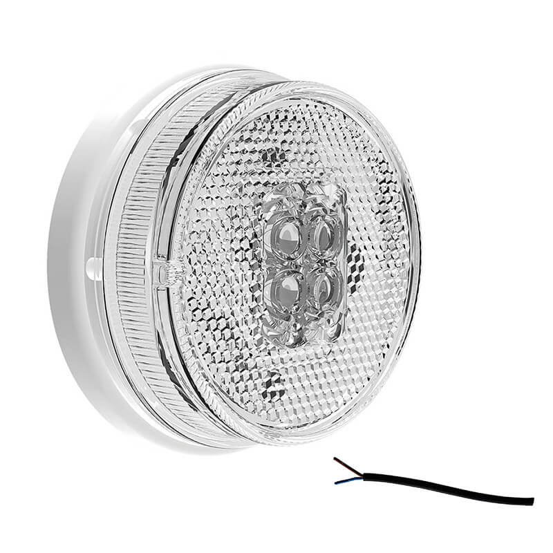 LED Positionsleuchte weiß 500mm Kabel offenes Ende 12-24V