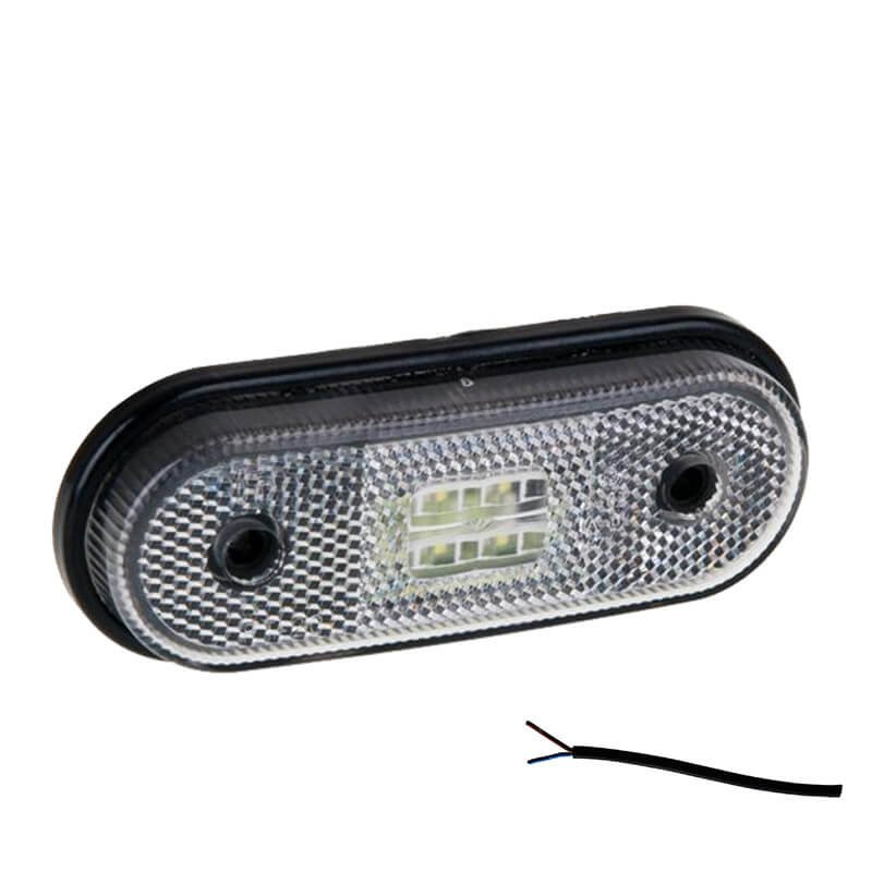 breedtelicht LED 0.5m kabel, open eind wit 50cm 12-24V