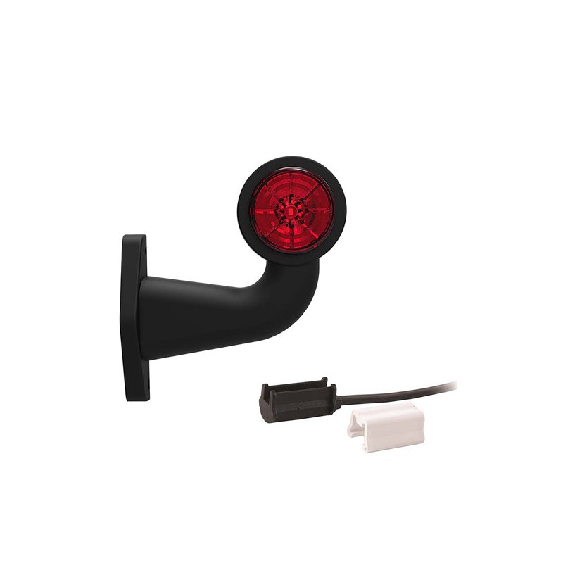 feu d'encombrement rouge/blanc droit P&R câble 200mm, 1,5mm² 12/24V