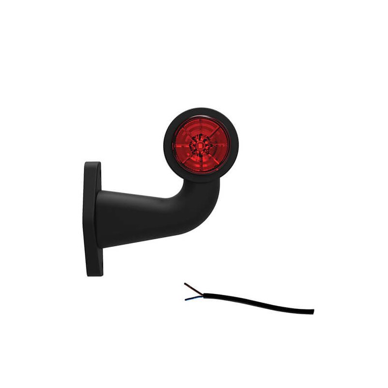 Umrissleuchte rood/wit rechts Kabel 200mm 12/24V