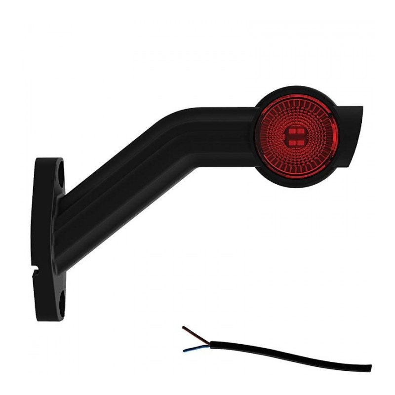 contourlamp rood/wit/oranje rechts kabel 200mm IP68 12/24V