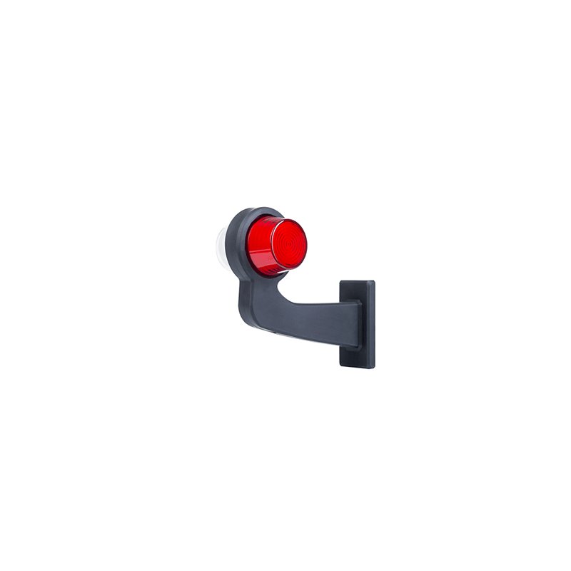 feu d'encombrement rouge/blanc gauche cable 500mm 12/24V lentille givrée