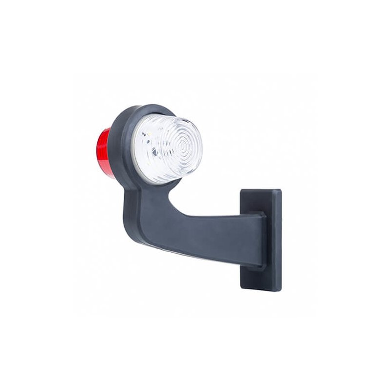Umrissleuchte rood/wit rechts Kabel 500mm 12/24V klare Linse
