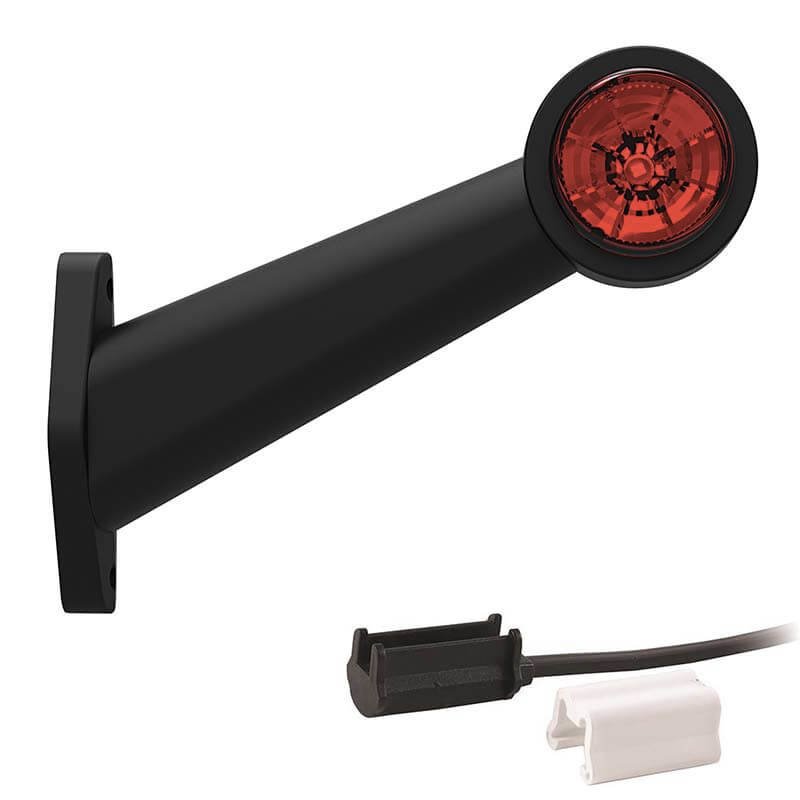 feu d'encombrement rouge/blanc droit P&R câble 200mm, 1,5mm² 12/24V