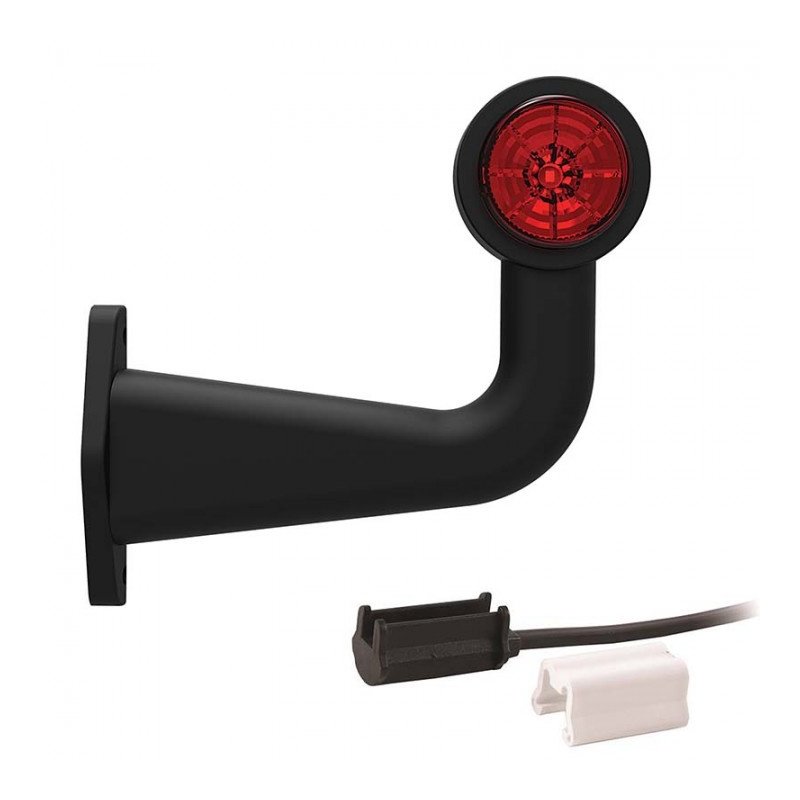 feu d'encombrement rouge/blanc droit P&R câble 200mm, 1,5mm² 12/24V