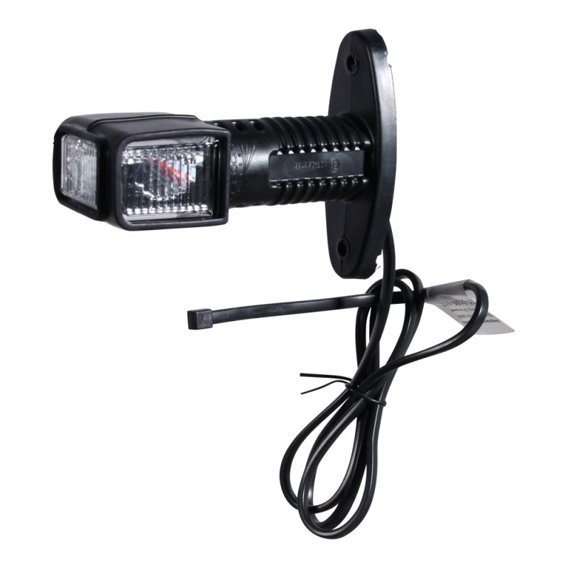 feu d'encombrement gauche Superpoint 4 LED "court", rouge / blanc / orange 1,0 m de câble DC