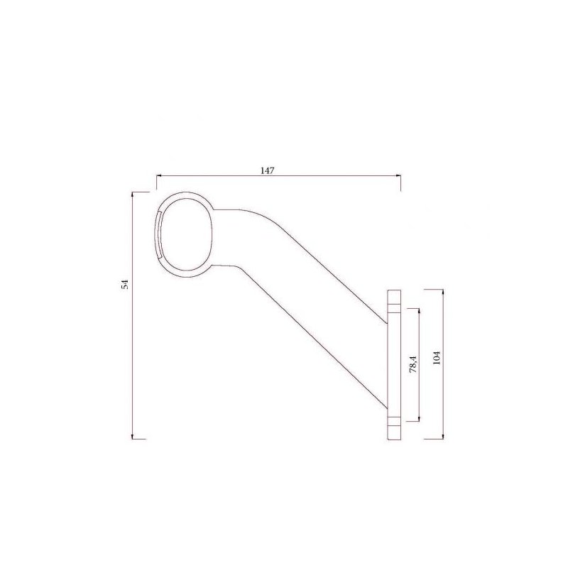 feu d'encombrement Superpoint III droit DC câble 860mm