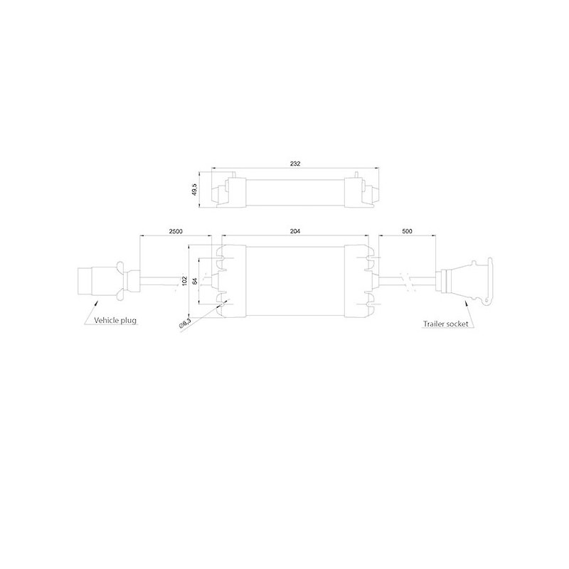 processeur de lumière de LED interfacial prise 13 pôles vers prise 13 pôles 12v 12V