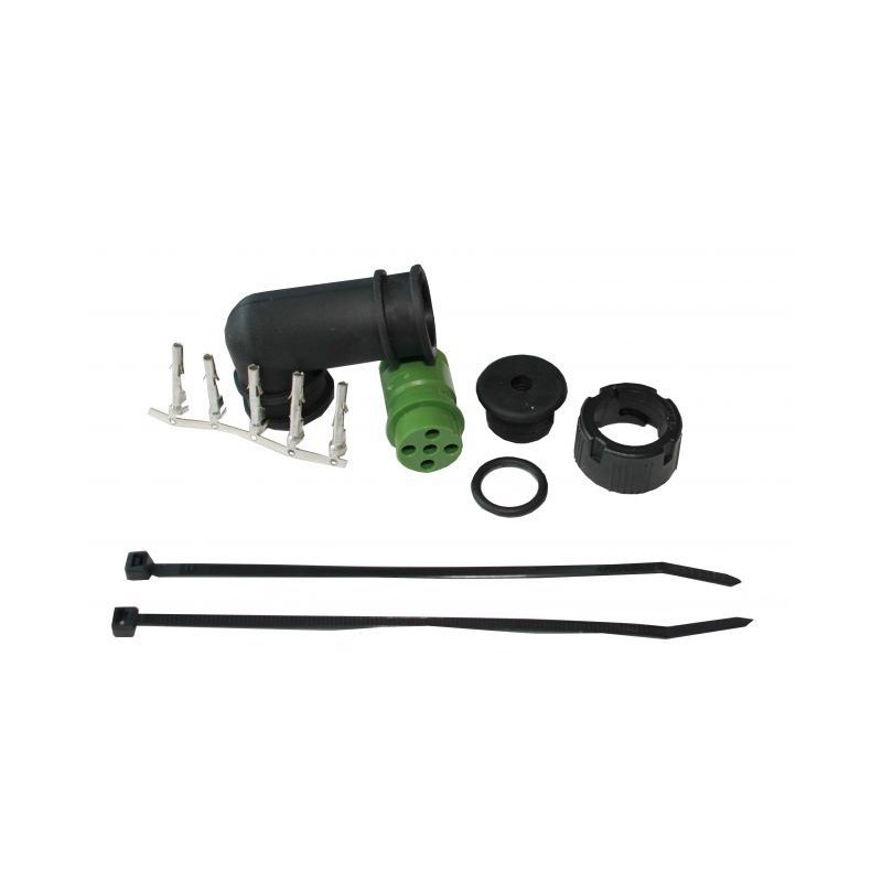 connector bayonet, female 5p right-angled Aspöck right ( green )