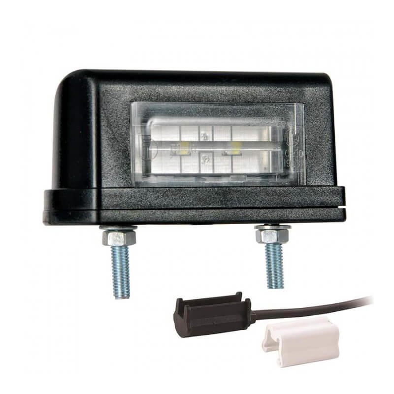éclairage de plaque LED 12/24V P&R câble 200mm, 2x 1,5mm² blanc