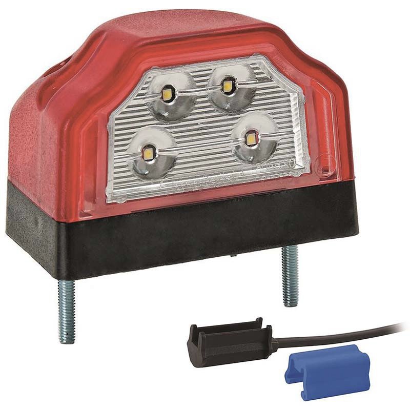 éclairage de plaque LED 12/24V DC câble 200mm, 0,75mm² rouge/blanc