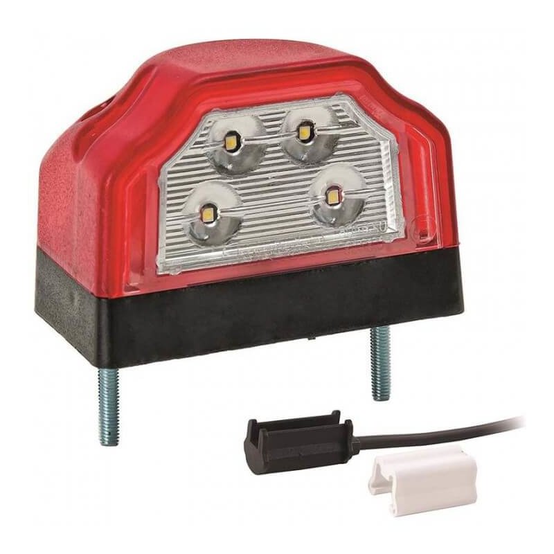 LED number plate light 12/24V P&R cable 200mm, 2x 1,5mm² rood/wit
