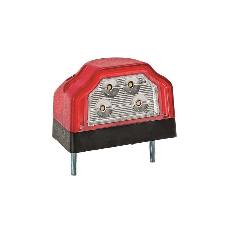 éclairage de plaque LED 12/24V Connecteur coulissant rouge/blanc
