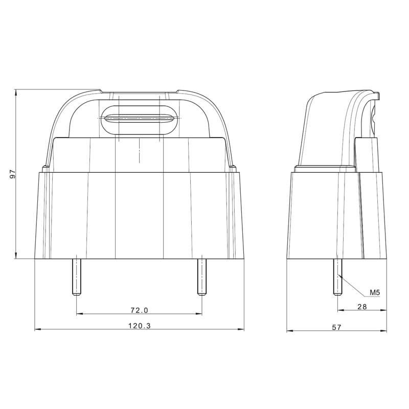 éclairage de plaque LED 12/24V P&R câble 500mm, 2x 1,5mm²