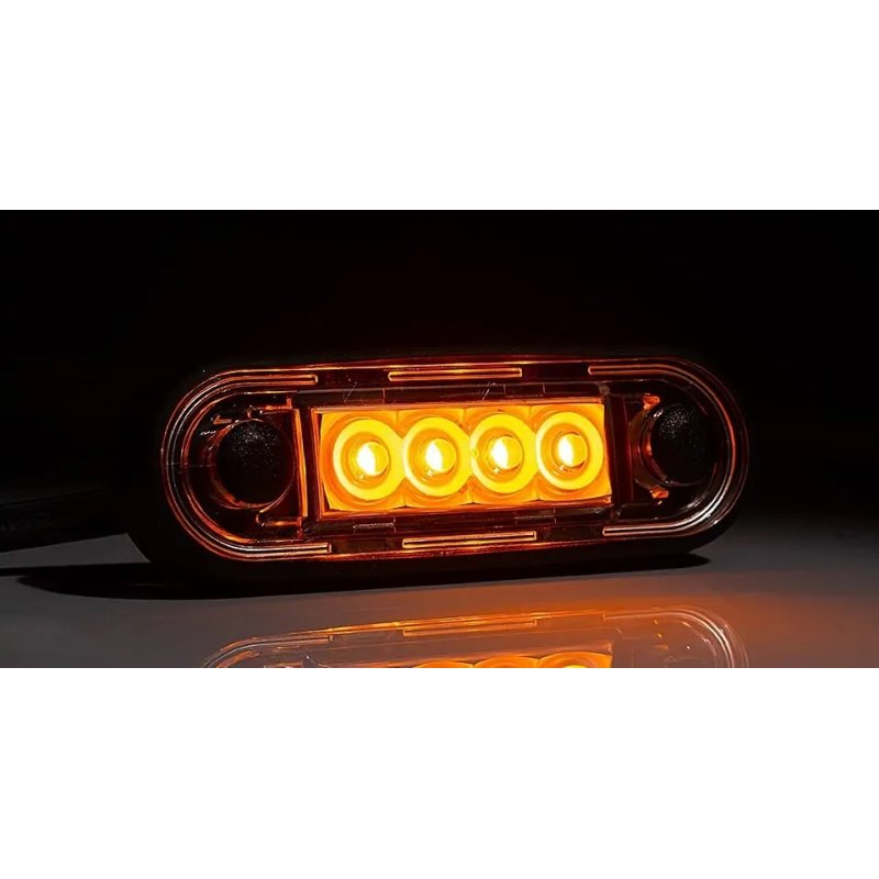 LED feu de position latéral orange, 150mm extrémité ouverte 12-24V