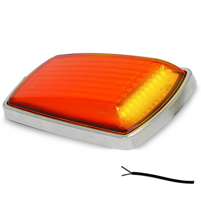 flashing light Cat.6 cable 190mm 12/24 V orange