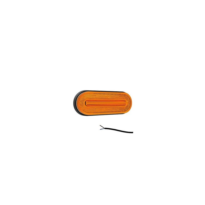 50cm feu de position latéral orange câble 12/24 V