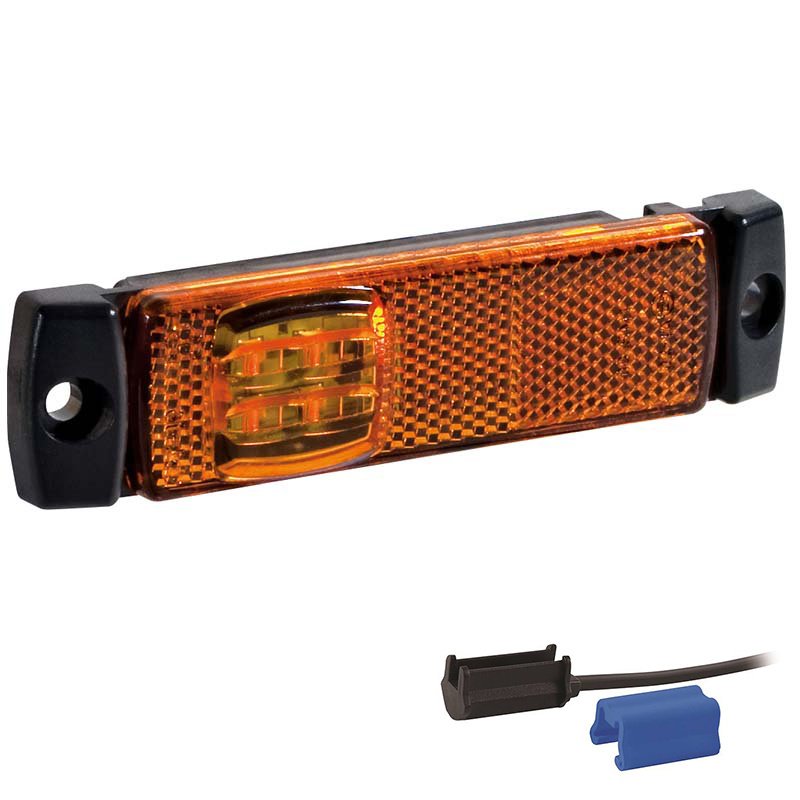 side marker lamp 130 x 32 x 14,5mm 116mm orange DC cable 500 mm 12/24V