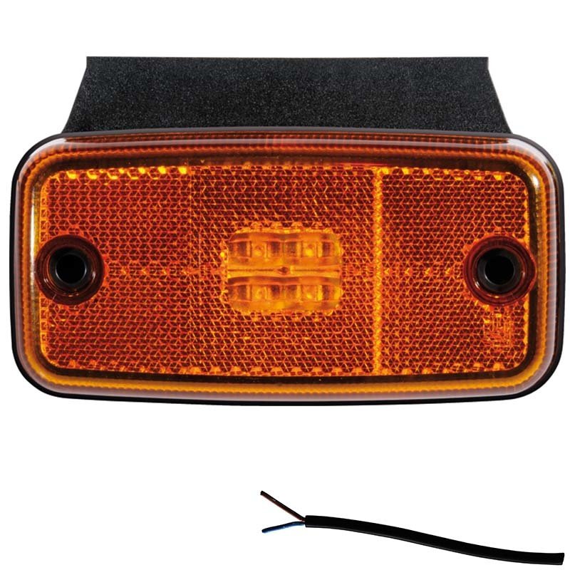 feu de position latéral cable 500mm 12/24V orange