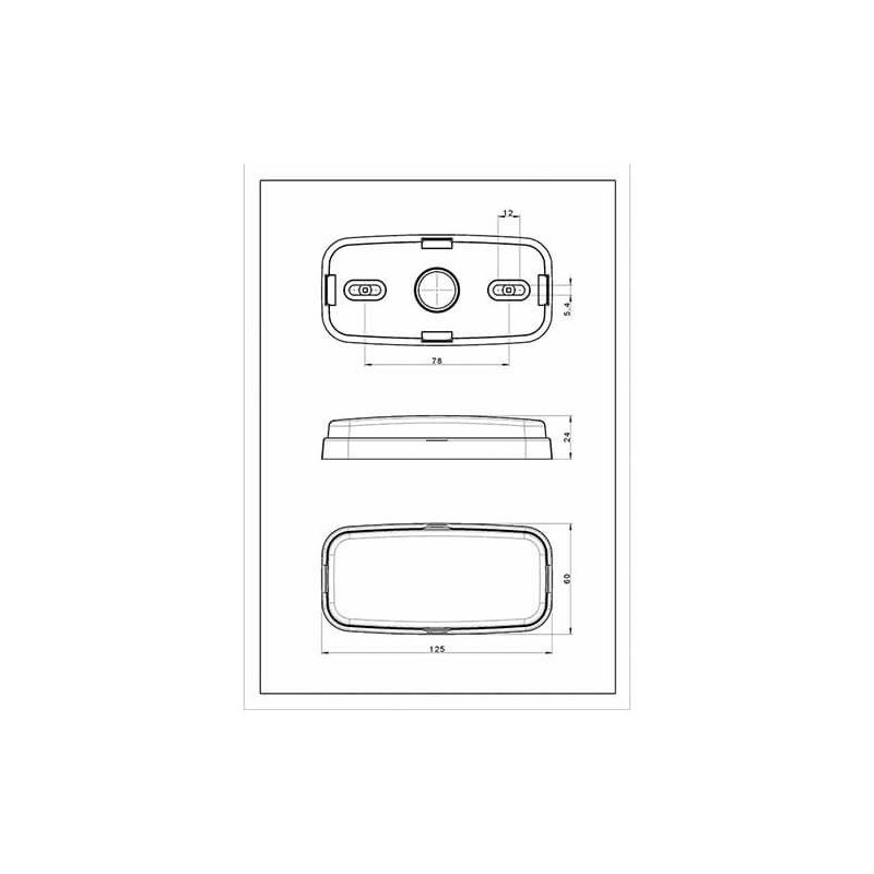 side-marker lamp with flashing light function cable 500mm 12/24V orange