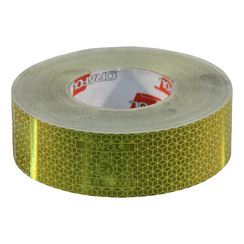 autocollant de balisage semi-remorque >3500kg 50mm x 50mtr jaune