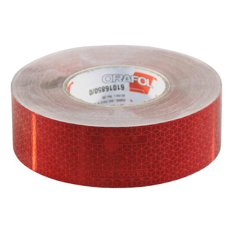 autocollant de balisage semi-remorque >3500kg 50mm x 50mtr Rouge