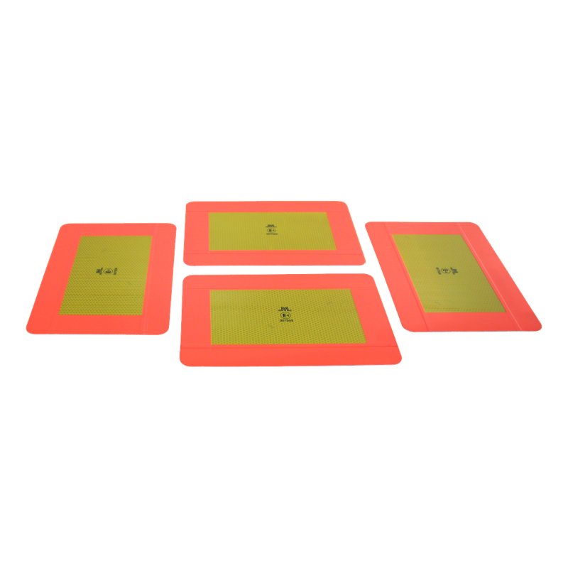 panneau de signalisation semi-remorque >3500kg jaune avec rouge bord 4 x (283 x 197mm)