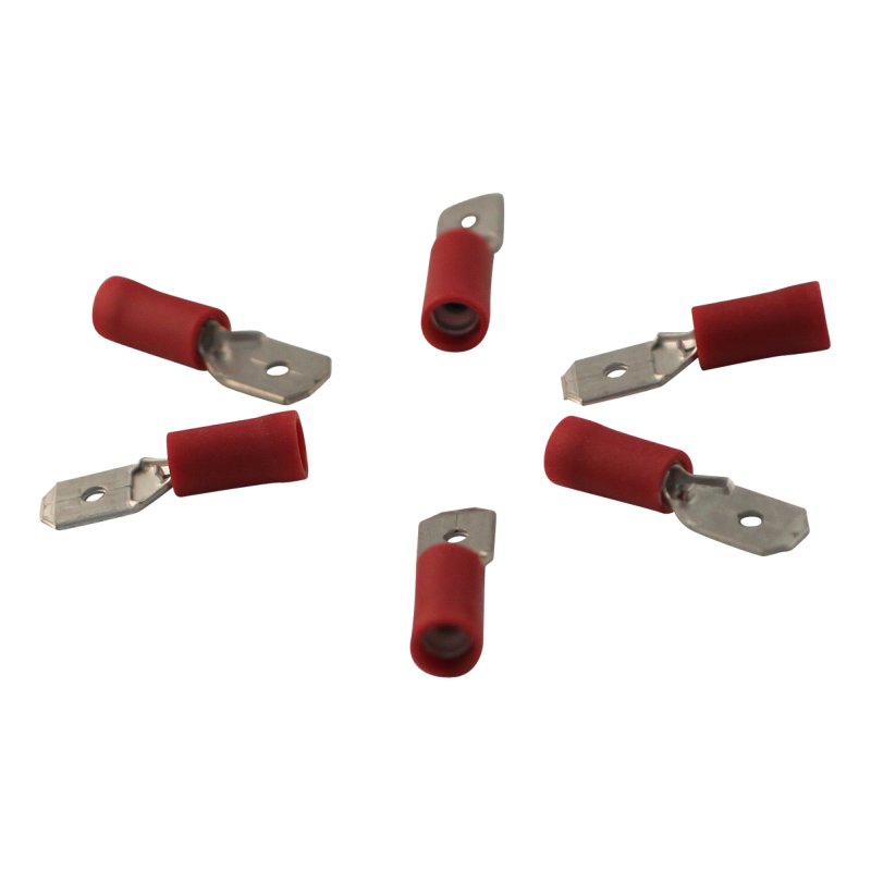 Flachsteckeranschluss für draht 0,5 – 1,5mm2 6,3x0,8,mm Rot