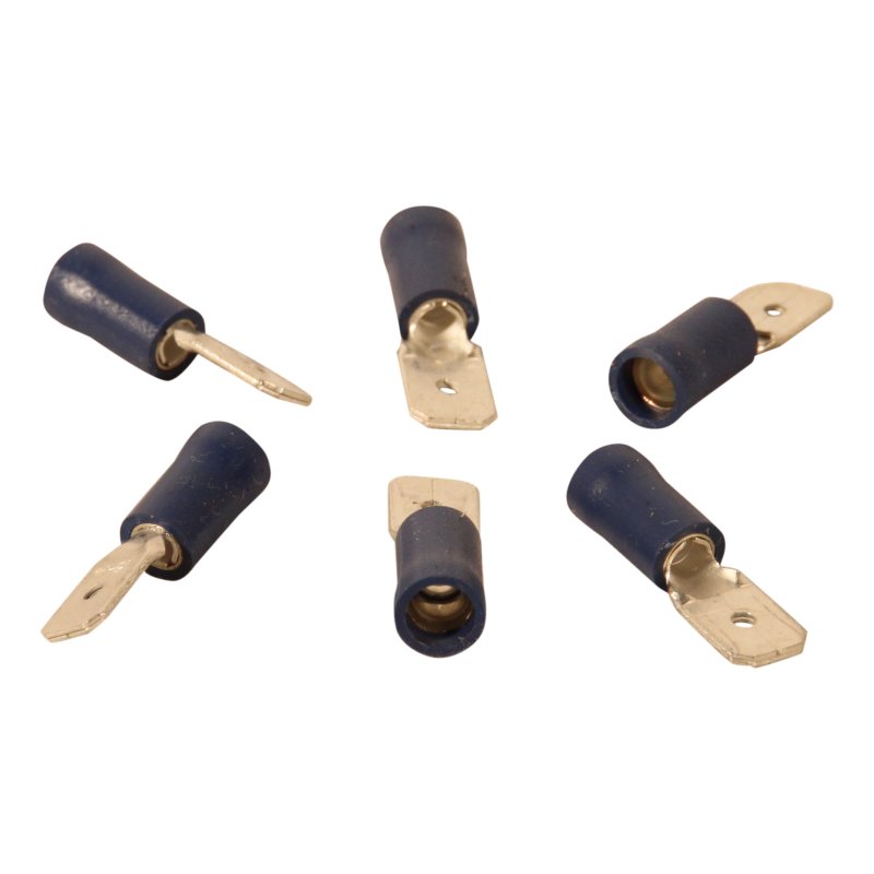 fixation pour prise plate pour le fil 1,5 – 2,5mm2 6,3x0,8,mm bleu