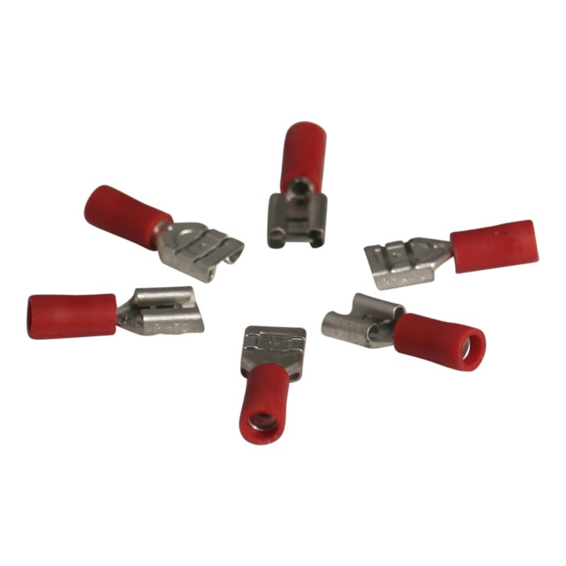 manchon pour prise plate pour le fil 0,5 – 1,5mm2 6,3x0,8,mm Rouge