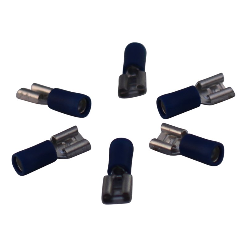 manchon pour prise plate pour le fil 1,5 – 2,5mm2 6,3x0,8,mm bleu