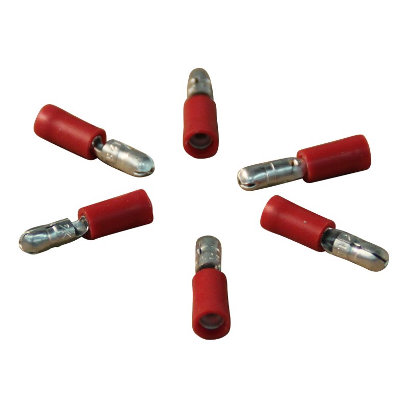 Rundstecker für draht 0,5 – 1,5mm2 Ø4 ,mm Rot
