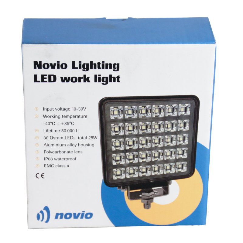 Lampe de travail à LED 10-30V 25W câble 470mm 2652lm